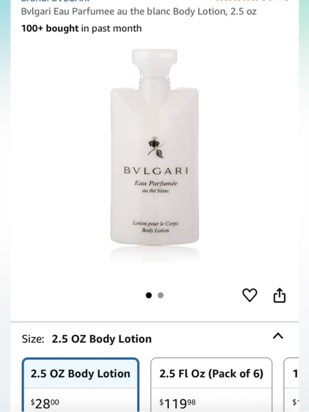 Bvlgari Eau Parfumée au thé blanc Body Lotion - brand new! Have 3 available!